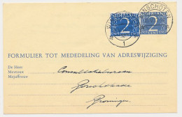 Verhuiskaart G. 24 Winschoten - Groningen 1957 - Postwaardestukken