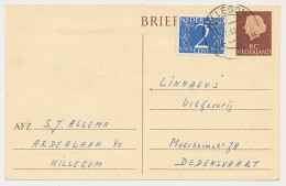 Briefkaart G. 325 / Bijfrankering Hillegom - Dedemsvaart 1966 - Postwaardestukken