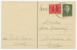 Briefkaart G. 300 / Bijfrankering Dordrecht - Goes 1952 - Postwaardestukken