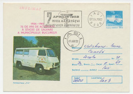 Postal Stationery Romania 1982 Ambulance - Autres & Non Classés