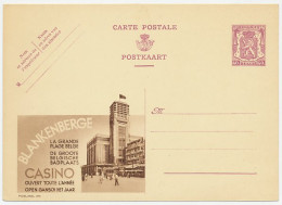 Publibel - Postal Stationery Belgium 1938 Casino - Blankenberge - Unclassified