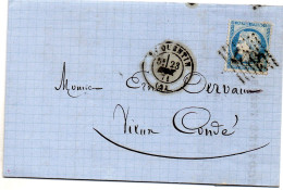 Aisne - LAC Affr N°60C Obl GC 3827 - Tàd Type 17 Saint-Quentin - 1849-1876: Période Classique