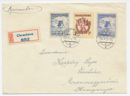 Registered Cover / Postmark Czechoslovakia 1950 Skiing - Inverno