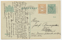 Briefkaart G. 90 A I / Bijfrankering Den Haag - Oostenrijk 1920 - Ganzsachen