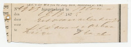 S Hertogenbosch 1875 - Ontvangbewijs Aangetekende Zending - Non Classés