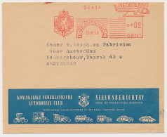 Meter Cover Netherlands 1953 KNAC - Royal Dutch Automobile Club - Autos