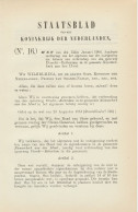 Staatsblad 1908 : Spoorlijn Utrecht - Rotterdam  - Historical Documents