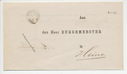 Wijhe - Trein Takjestempel Zutphen - Leeuwarden 1874 - Covers & Documents