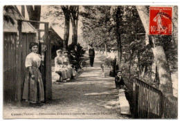 CPA 86 CENON SUR VIENNE EMBARCADERE DU BATEAU A VAPEUR BELLE ANIMATION 1908 - Autres & Non Classés