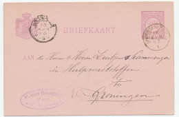Trein Kleinrondstempel : Groningen - Zwolle I 1893 - Covers & Documents