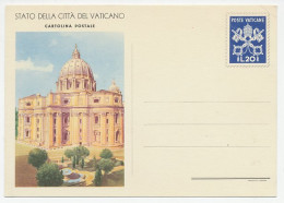 Postal Stationery Vatican 1958 The Vatican - Kerken En Kathedralen