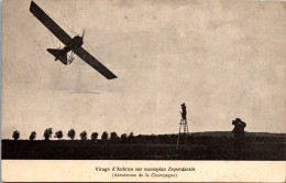 (22/05/24) THEME AVIATION-CPA VIRAGE D'AUBRUN SUR MONOPLAN " DEPERDUSSIN " - AERODROME DE LA CHAMPAGNE - Airmen, Fliers