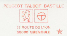 Specimen Meter Sheet France 1987 Car - Peugeot - Talbot - Cars