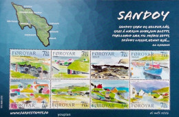 Faroe Islands 2006, Towns On Sandoy Island, MNH S/S - Färöer Inseln