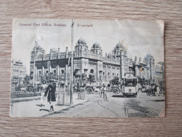 INDE GENERAL POST OFFICE  BOMBAY ANIMEE TRAMWAY - Indien