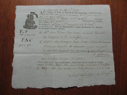 CONNAISSEMENT MARITIME - MARSEILLE 1791 - NAVIRE : LE SAINT MICHEL - DETAIL VOIR SCANS - Other & Unclassified