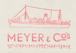 Meter Cover Netherlands 1964 - Postalia 854 Shipping Company Meyer And Co - Ships