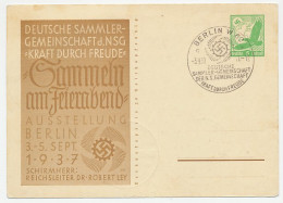 Postal Stationery Germany 1937 Exhibition - Collect - Reichsleiter Dr. Robert Ley - NSDAP - Unclassified