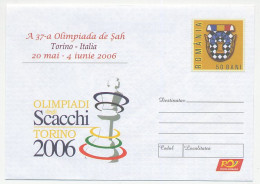 Postal Stationery Rumania Chess Olympiad Torino 2006 - Non Classés