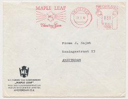 Meter Cover Netherlands 1966 Candy - Chewing Gum - Maple Leaf  - Alimentación