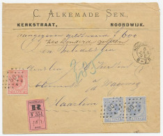 Em. 1872 Aangetekend / Waarde Noordwijk - Haarlem - Brieven En Documenten