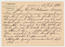 Briefkaart G. 16 Particulier Bedrukt Amsterdam - Duitsland 1880 - Ganzsachen