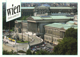 VIENNA, PARLIAMENT, ARCHITECTURE, CARS, STATUE,  AUSTRIA, POSTCARD - Wien Mitte