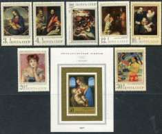 SOVIET UNION 1970  Foreign Paintings MNH / **.  Michel 3830-36 + Block 67 - Nuevos