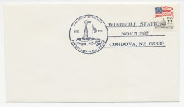Cover / Postmark USA 1987 Windmill - Mulini