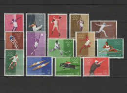 San Marino 1960 Olympic Games Rome, Fencing, Cycling, Basketball, Hoakcey, Football Soccer, Rowing Etc. Set Of 14 MNH - Estate 1960: Roma