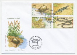 Cover / Postmark Moldavia 2005 Turtle - Frog - Snake - Lizard - Andere & Zonder Classificatie