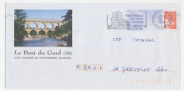 Postal Stationery / PAP France 2002 Bridge - Le Pont De Gard - Bruggen