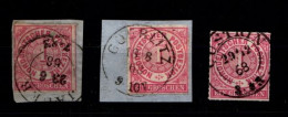 Norddeutscher Bund 4 (3x) Gestempelt Stempellot U.a. Goerlitz #GU735 - Used