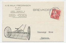 Illustrated Meter Card Sweden 1921 Agricultural Machinery - Agricoltura
