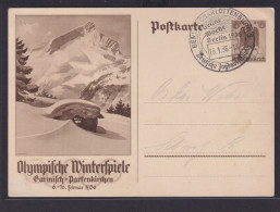 Deutsches Reich Künstler Ganzsache Olympia Garmisch Selt. SST Berlin Grüne Woche - Lettres & Documents