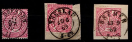 Norddeutscher Bund 16 (3x) Gestempelt Stempellot Breslau U.a. #GU799 - Oblitérés