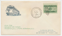 Cover USA 1955 Highway Post Office - First Trip - Otros & Sin Clasificación