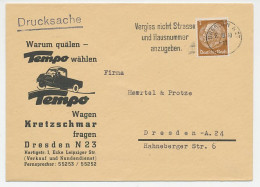 Illustrated Cover Deutsches Reich / Germany 1940 Car - Tempo Wagen - Cars