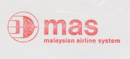 Meter Cut Netherlands 1988 MAS - Malaysian Airline System - Airplanes