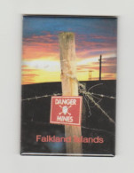 Fridge Magnet Falkland Islands - Danger Mines! (hard To Find Object) - Tourisme
