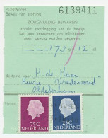 Em. Juliana Heerenveen 1969 - Postwissel - Bewijs Van Storting - Ohne Zuordnung