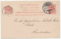 Briefkaart G. 54 A A.krt. Hamburg Duitsland - Amsterdam 1900 - Ganzsachen