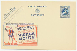 Publibel - Postal Stationery Belgium 1933 Coffee - Vierge Noir - Sonstige & Ohne Zuordnung