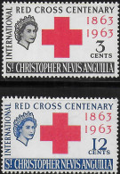 1963 St Christopher Red Cross Centenary 2v. MNH SG N. 127/28 - Other & Unclassified