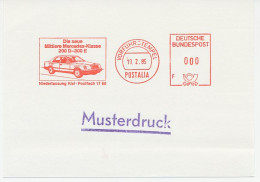 Demonstration Meter Card Germany 1985 Car - Mercedes 200 - 300 - Voitures