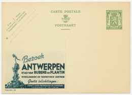 Publibel - Postal Stationery Belgium 1935 Visit Antwerpen - Rubens - Plantin - World Port - Andere & Zonder Classificatie