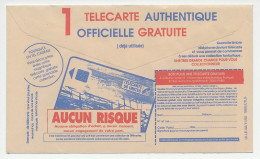 Postal Cheque Cover France 1990 Phone Card - Télécom