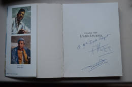 Signed Louis Lachenal Maurice Herzog Regards Vers Annapurna Avec Carte 1951 Himalaya Mountaineering Escalade Alpinisme - Programma's