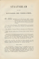 Staatsblad 1897 : Verkoop Grond Aan Dedemvaartsche Stoomtramweg  - Documenti Storici