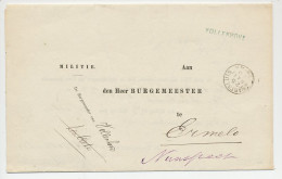 Naamstempel Vollenhove 1875 - Lettres & Documents
